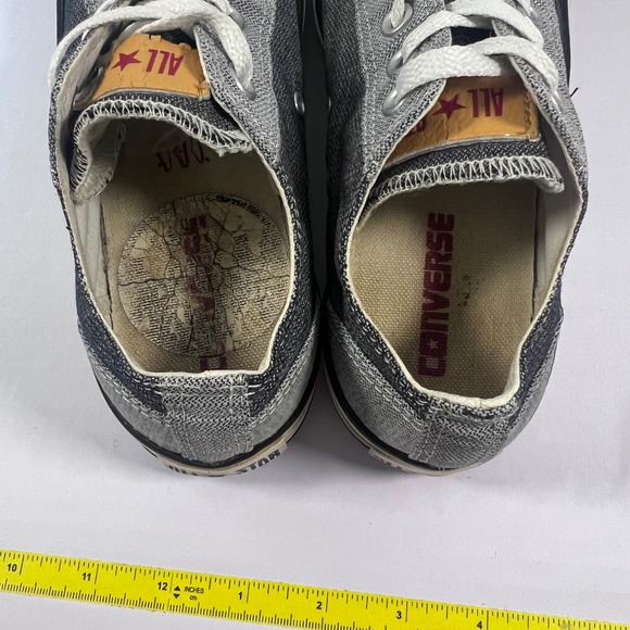 Converse All Star Low Top Gray Denim Sneakers Casual‎ Shoes Unisex W 8 M 6 - Picture 8 of 13